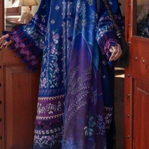 Bohemian Blue and Purple Maxi Dress